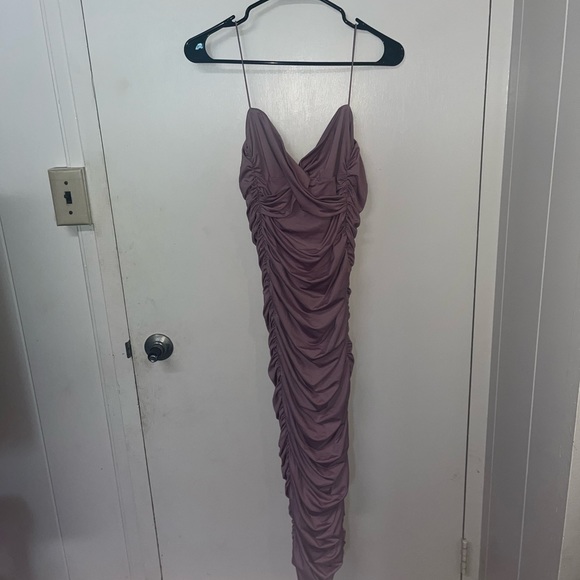 💕 OH POLLY LONG SHOT RUCHED BODYCON MIDI DRESS 💕 - Picture 5 of 11